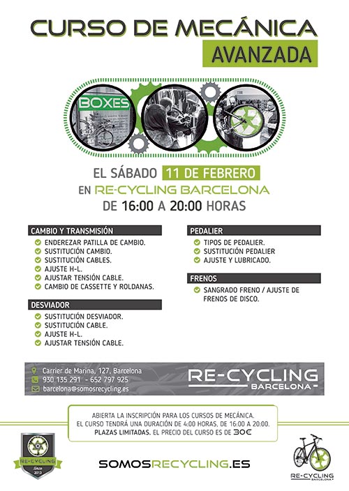 Curso de Mecánica Avanzado de Bicicletas Barcelona