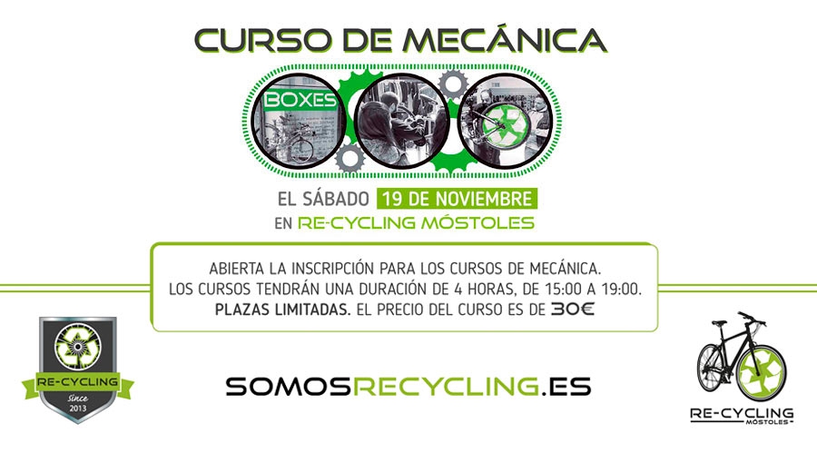 Curso de mecánica de bicis en Recycling Móstoles