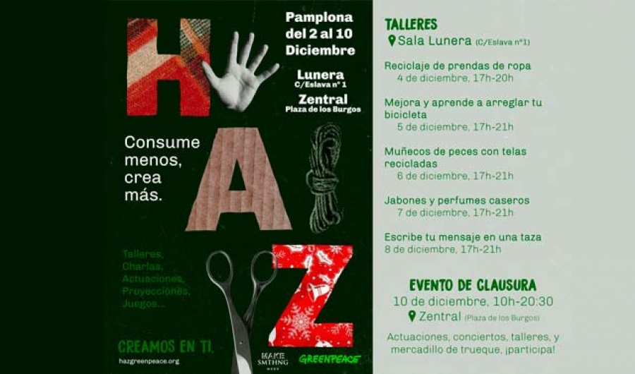 Cartel Haz Greenpeace Recycling Pamplona
