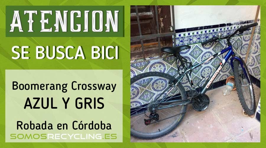 Bicicleta robada en Córdoba Boomerang Crossway marzo 2018